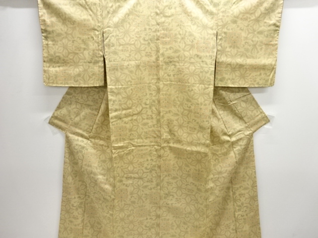 JAPANESE KIMONO / OMESHI / NISHIJIN-ORI / WOVEN FLOWER ARABESQUE